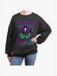 Disney Villains Hope Your Birthday Is Maleficent Womens Oversized Sweatshirt, CHARCOAL, hi-res