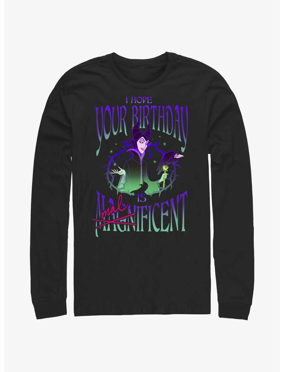 Disney Villains Hope Your Birthday Is Maleficent Long-Sleeve T-Shirt, BLACK, hi-res