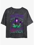 Disney Villains Hope Your Birthday Is Maleficent Womens Mineral Wash Crop T-Shirt, BLACK, hi-res
