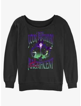 Disney Villains Hope Your Birthday Is Maleficent Womens Slouchy Sweatshirt, , hi-res