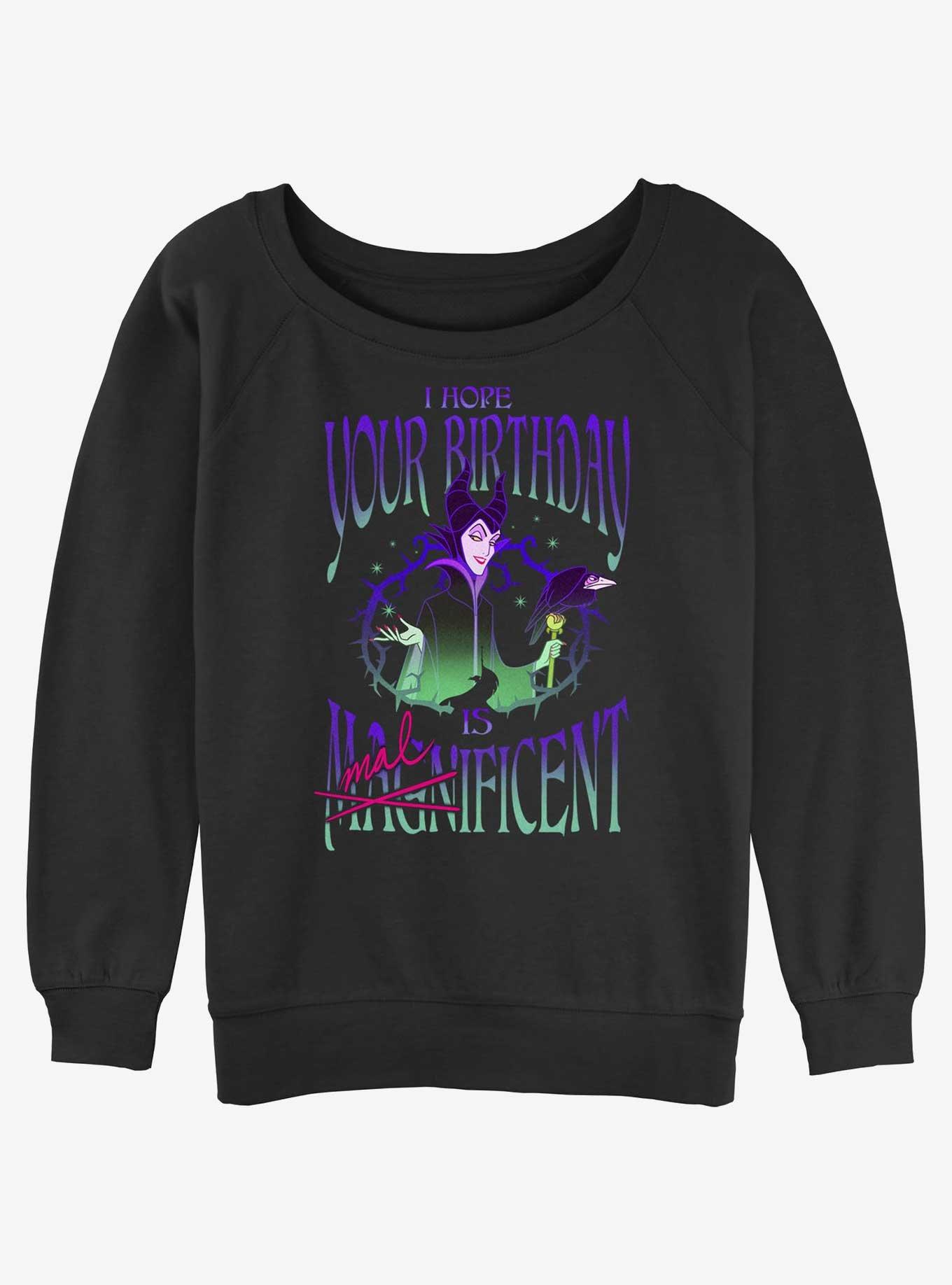 Disney Villains Hope Your Birthday Is Maleficent Womens Slouchy Sweatshirt, , hi-res