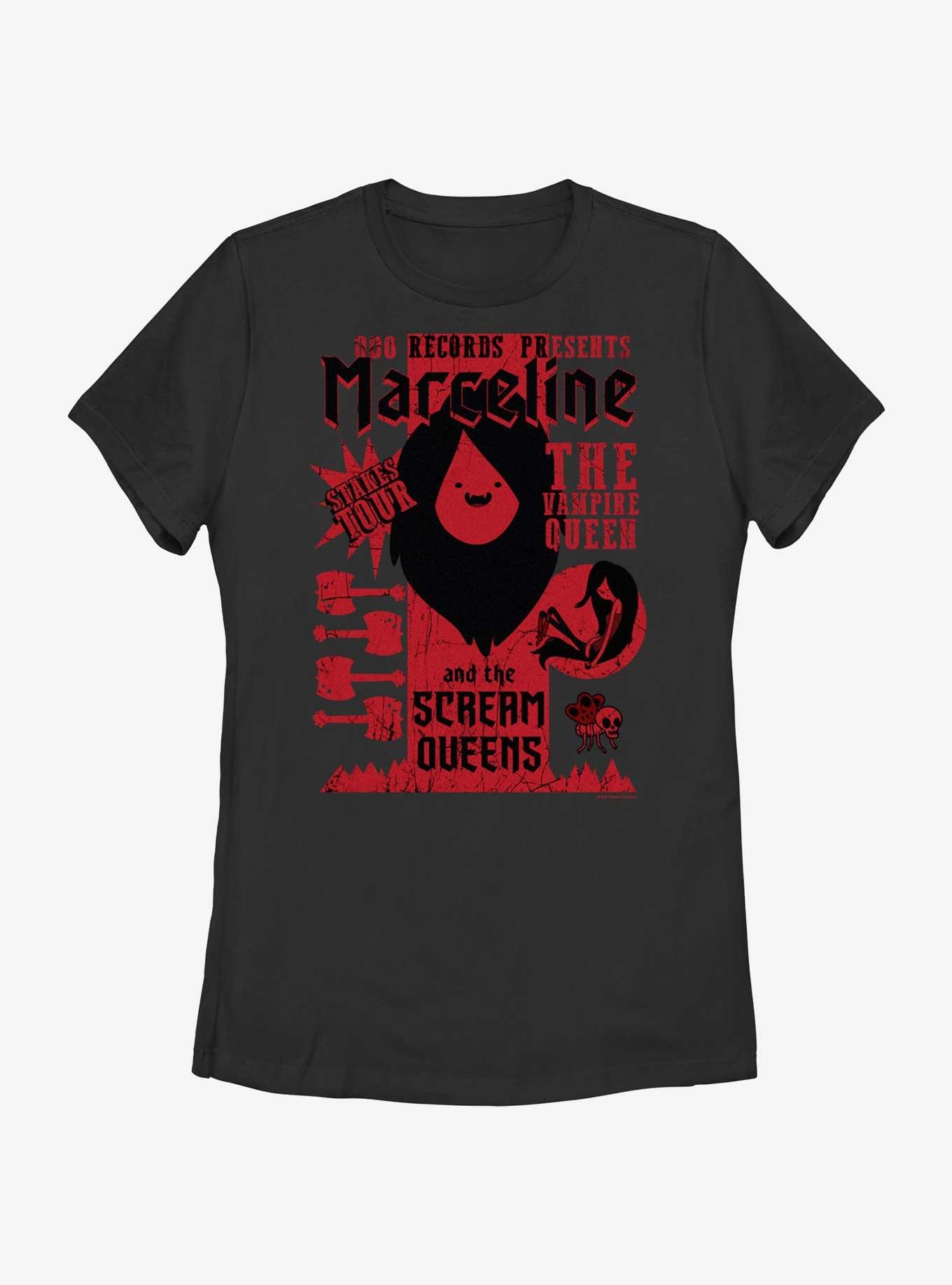 Adventure Time Marceline Scream Queens Stakes Tour Womens T-Shirt, BLACK, hi-res