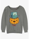 Adventure Time BMO Lantern Womens Slouchy Sweatshirt, GRAY HTR, hi-res