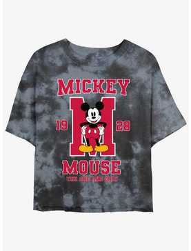 Disney Mickey Mouse The One And Only Womens Tie-Dye Crop T-Shirt, , hi-res