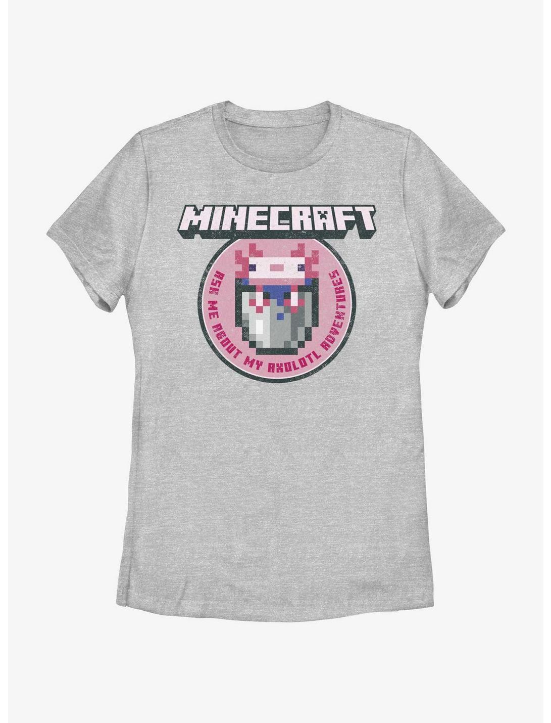 Minecraft Axolotl Adventures Womens T-Shirt, ATH HTR, hi-res