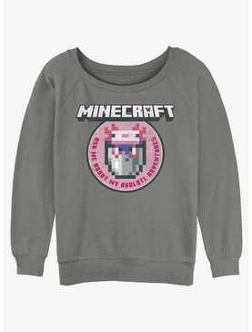 Minecraft Axolotl Adventures Womens Slouchy Sweatshirt, , hi-res