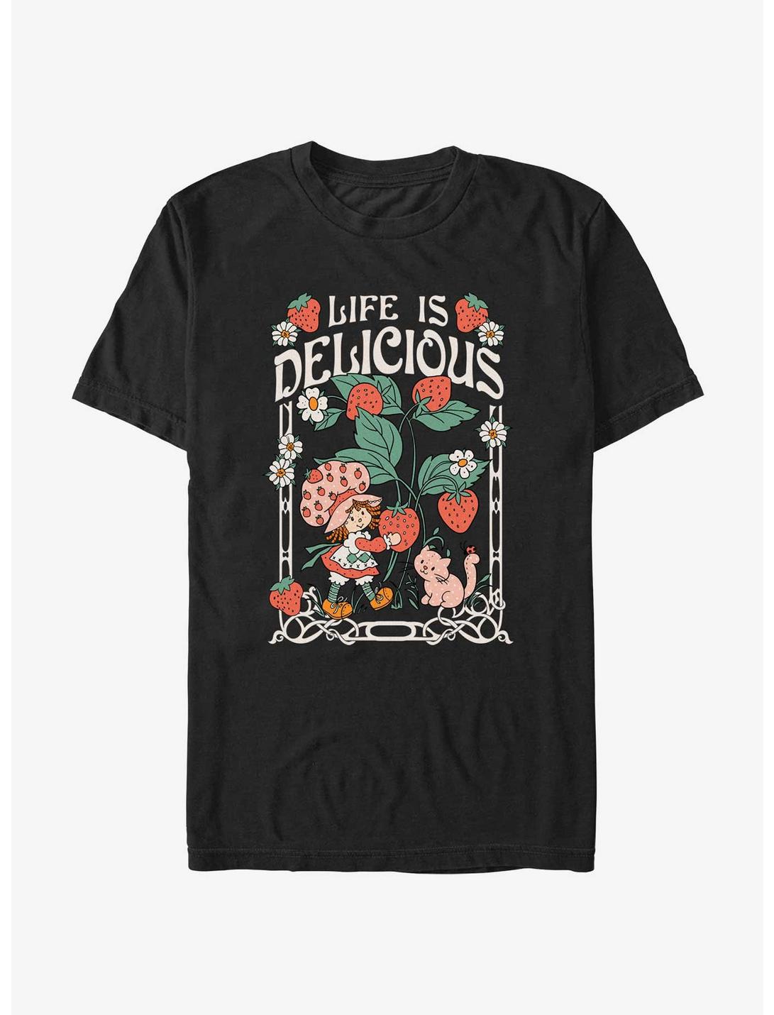 Strawberry Shortcake Life Is Delicious T-Shirt, BLACK, hi-res
