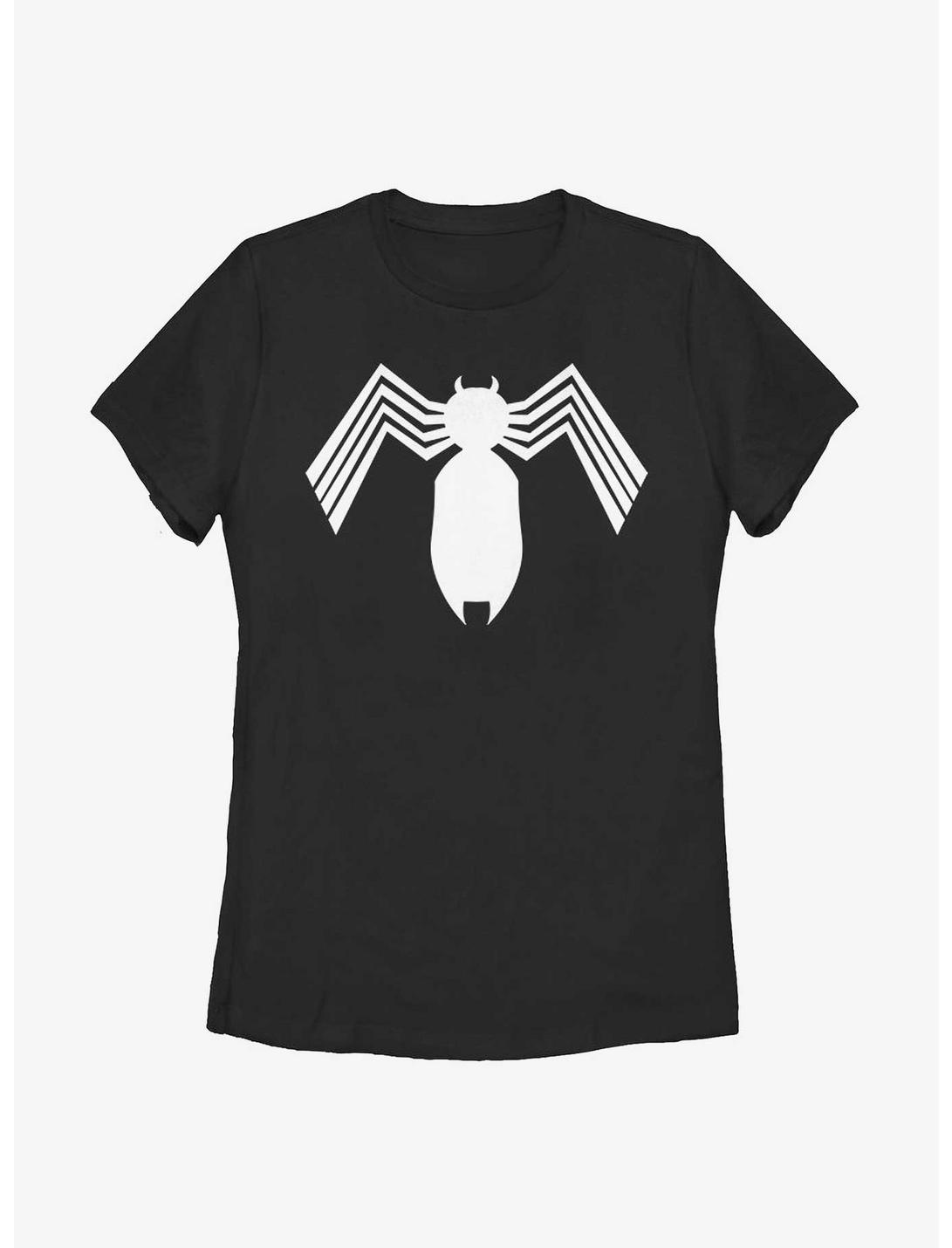 Marvel Spider-Man Symbiote Spider-Man Logo Womens T-Shirt, BLACK, hi-res