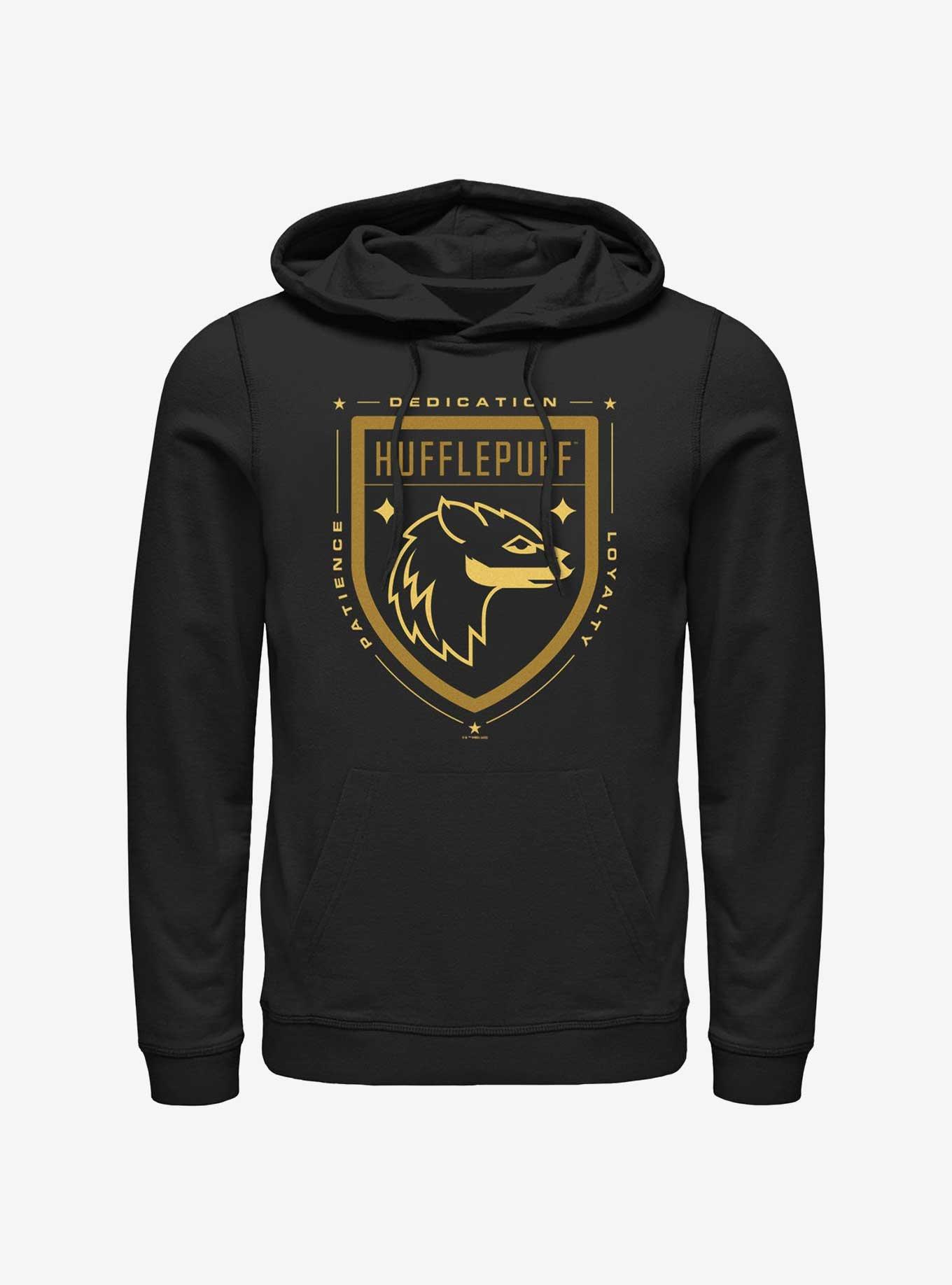 Harry Potter Hufflepuff House Crest Hoodie, BLACK, hi-res