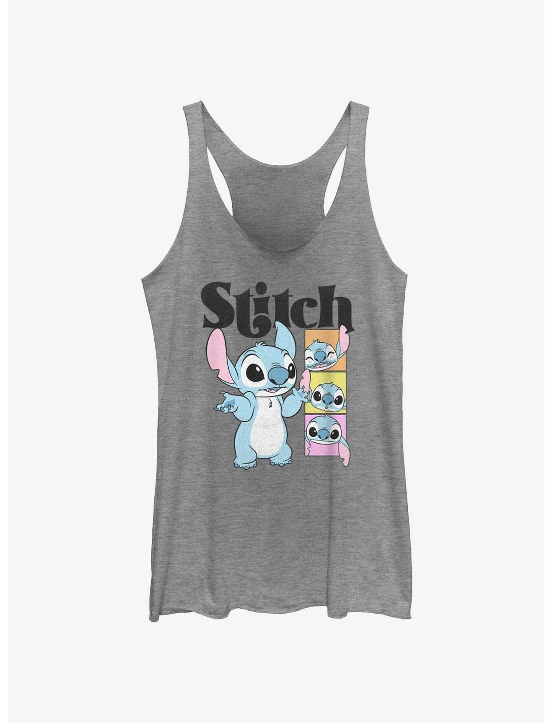Disney Lilo & Stitch Stitch Poses Womens Tank Top, GRAY HTR, hi-res