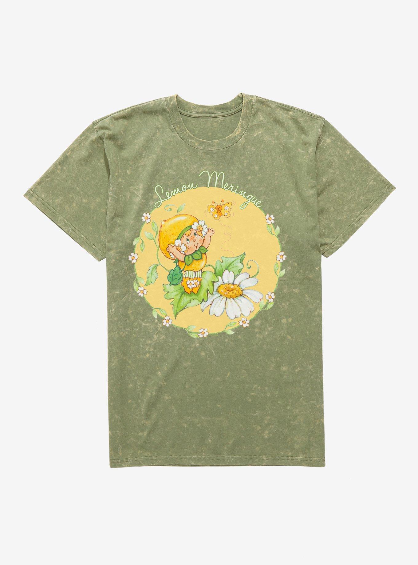 Strawberry Shortcake Lemon Meringue Mineral Wash T-Shirt, MILITARY GREEN MINERAL WASH, hi-res