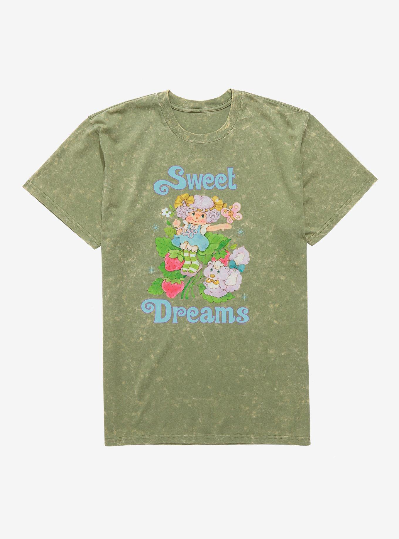 Strawberry Shortcake Sweet Dreams Mineral Wash T-Shirt, MILITARY GREEN MINERAL WASH, hi-res