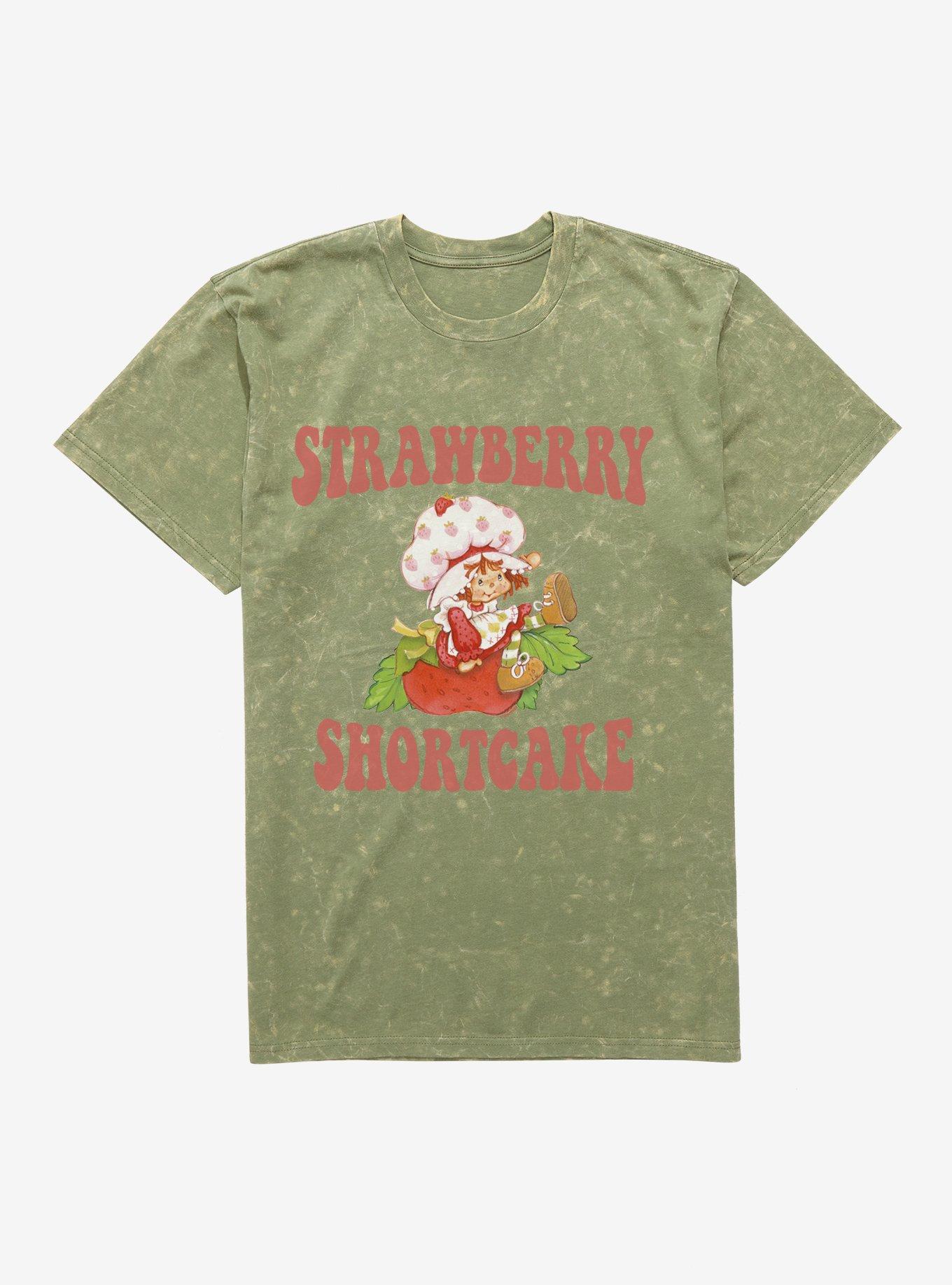 Strawberry Shortcake Strawberry Cutie Mineral Wash T-Shirt, MILITARY GREEN MINERAL WASH, hi-res