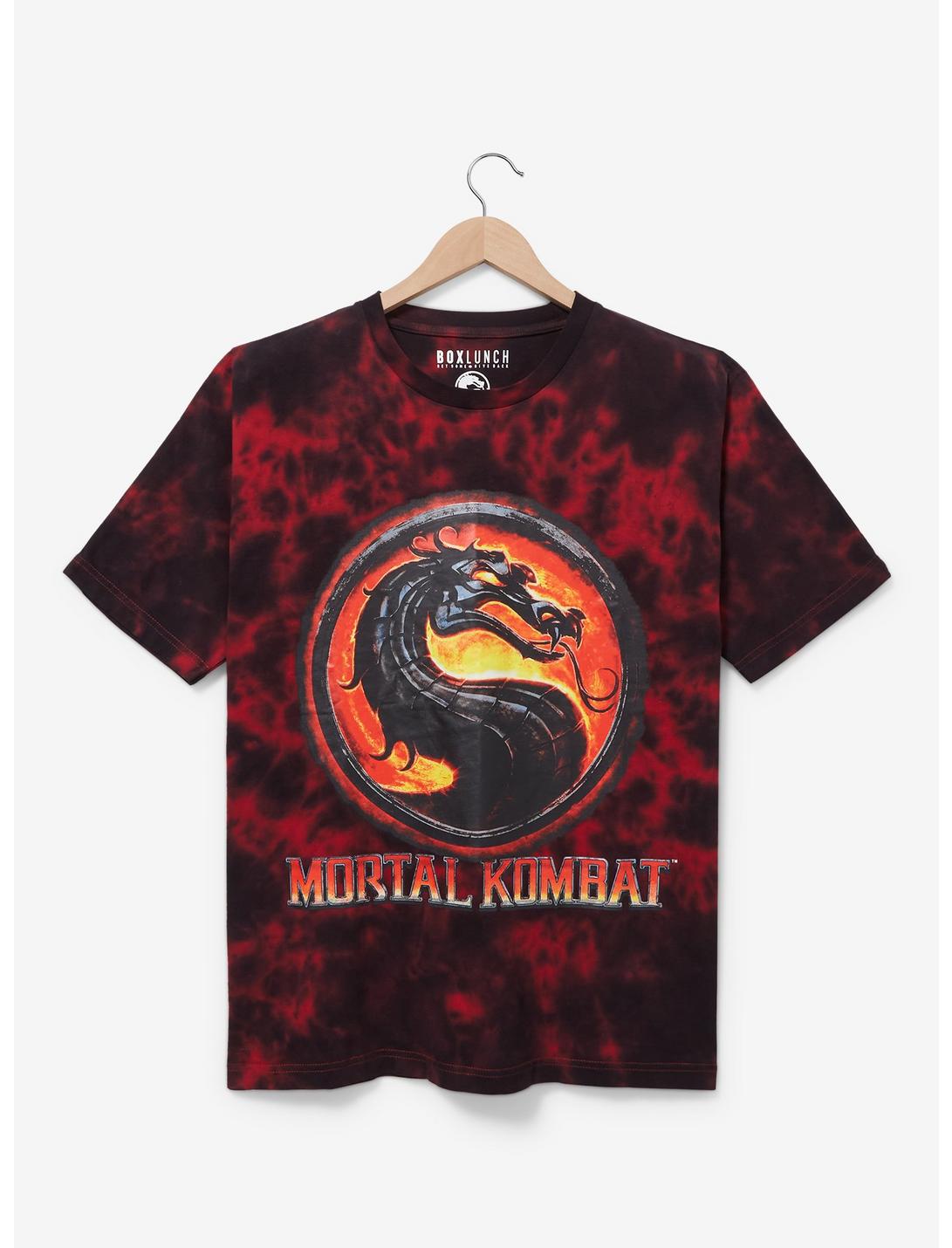 Mortal Kombat Emblem Tie-Dye T-Shirt — BoxLunch Exclusive, BURGUNDY, hi-res