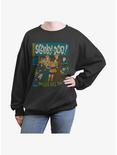 Scooby Doo Mystery Poster Girls Oversized Sweatshirt, CHARCOAL, hi-res