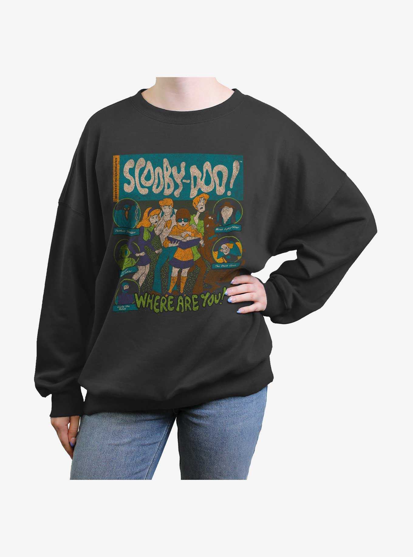 Scooby Doo Mystery Poster Girls Oversized Sweatshirt, , hi-res