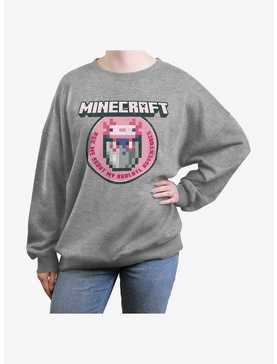 Minecraft Axolotl Adventures Girls Oversized Sweatshirt, , hi-res