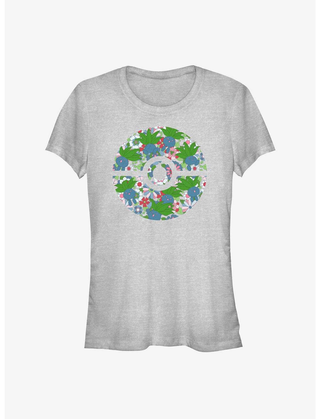 Pokemon Oddish Pokeball Logo Girls T-Shirt, ATH HTR, hi-res
