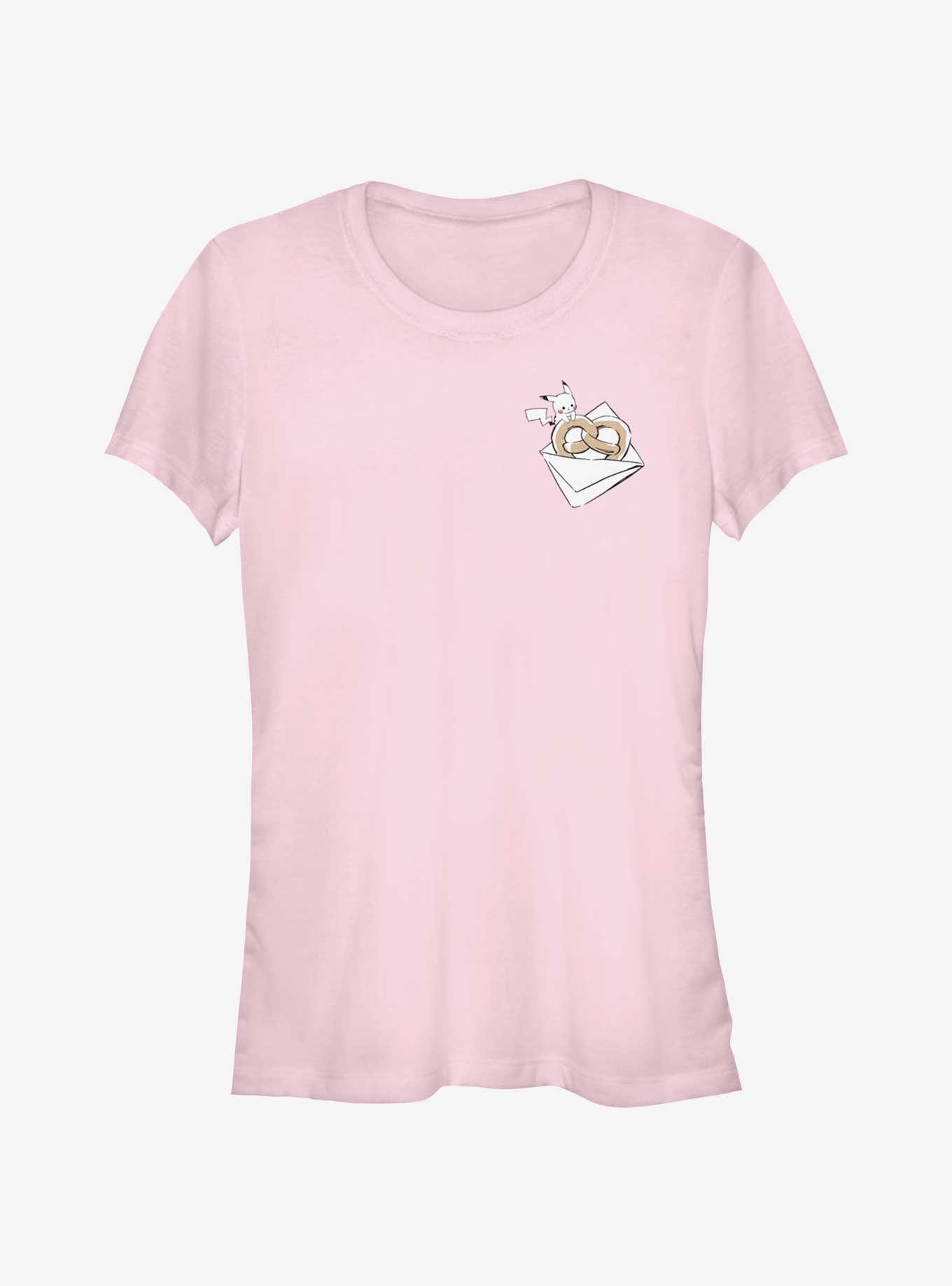 Pokemon Chibi Pikachu Pretzel Girls T-Shirt, LIGHT PINK, hi-res