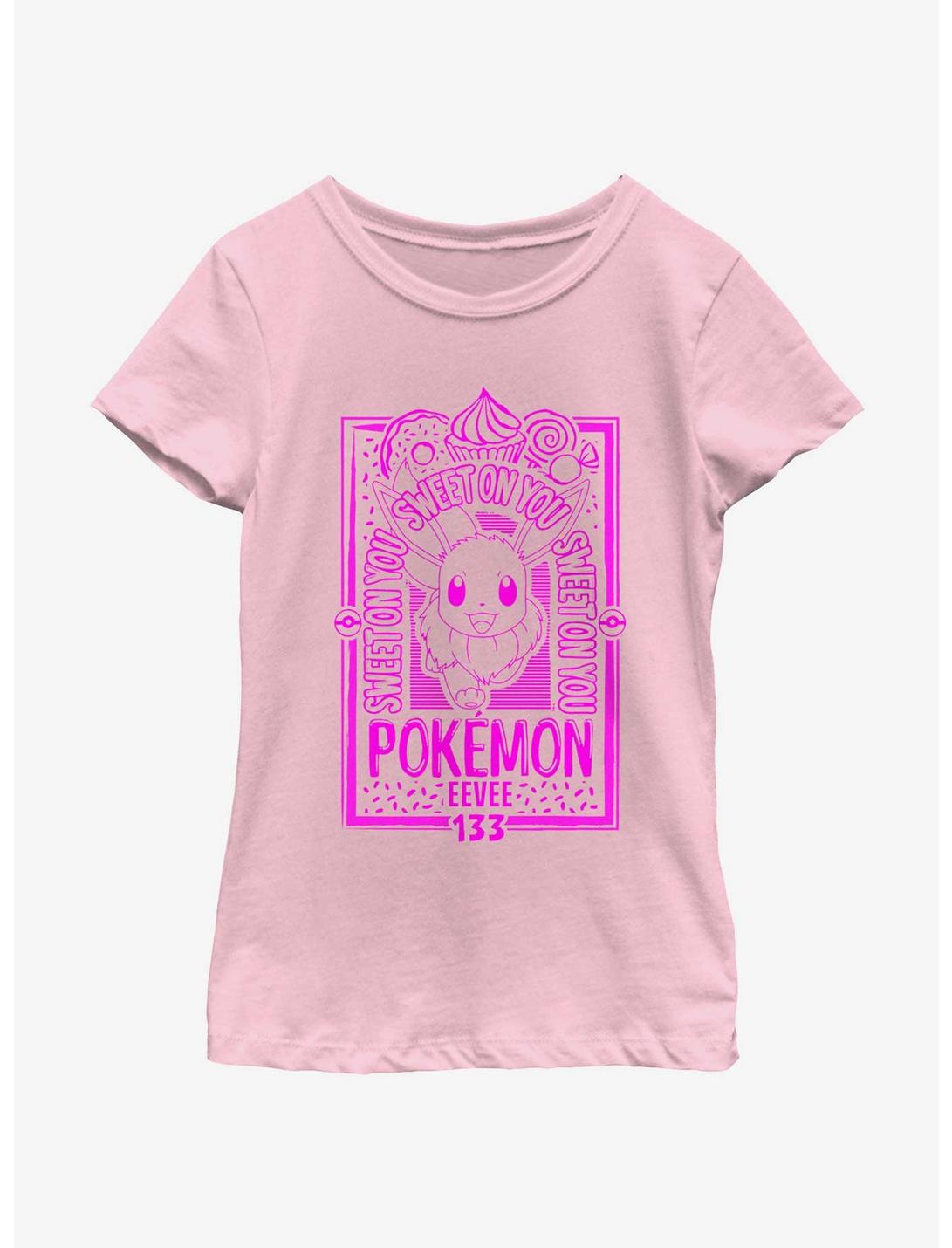 Pokemon Eevee Sweet On You Youth Girls T-Shirt, PINK, hi-res