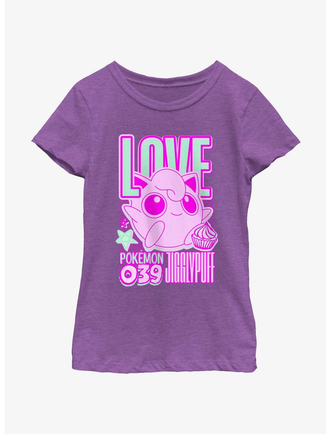 Pokemon 039 Love Jigglypuff Youth Girls T-Shirt, PURPLE BERRY, hi-res