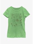 Pokemon Oddish Forest Flowers Youth Girls T-Shirt, GRN APPLE, hi-res