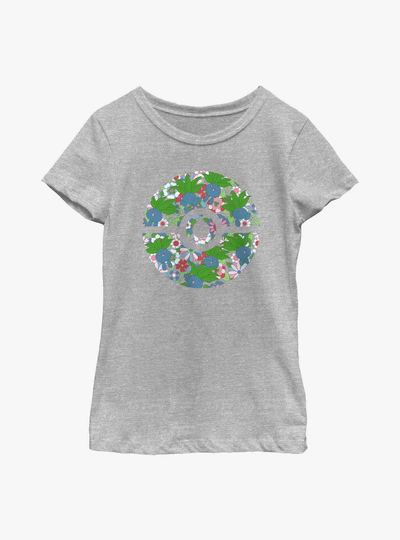Pokemon Oddish Pokeball Logo Youth Girls T-Shirt, , hi-res
