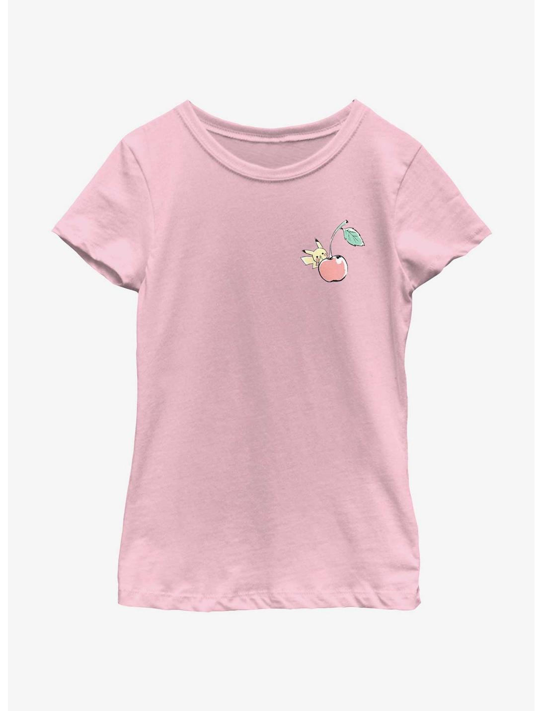 Pokemon Chibi Pikachu Cherry Youth Girls T-Shirt, PINK, hi-res