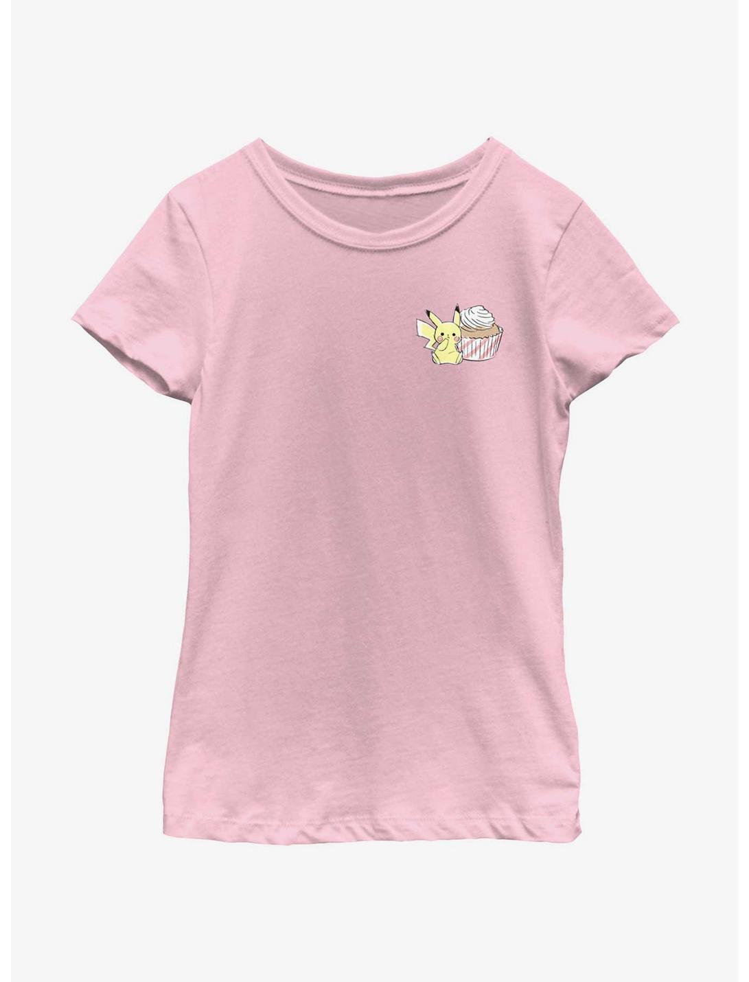 Pokemon Chibi Pikachu Cupcake Youth Girls T-Shirt, PINK, hi-res