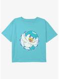 Pokemon Quaxly Badge Youth Girls Boxy Crop T-Shirt, BLUE, hi-res
