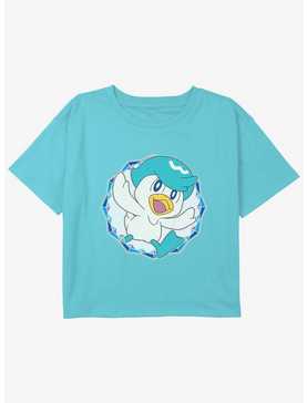 Pokemon Quaxly Badge Youth Girls Boxy Crop T-Shirt, , hi-res