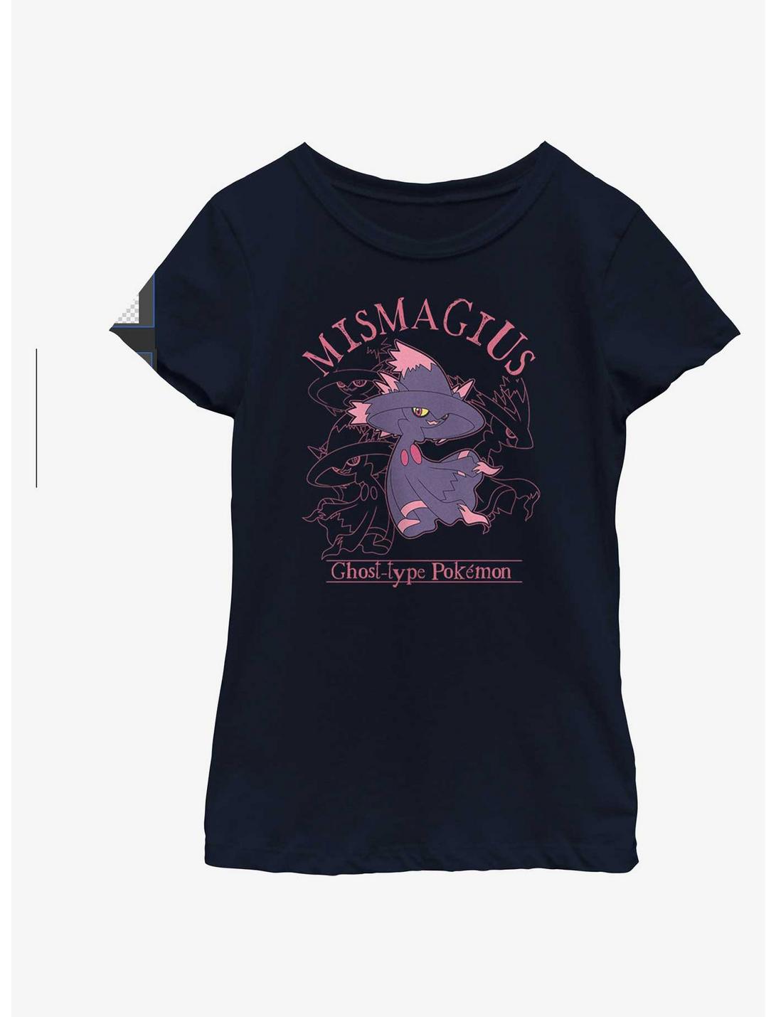 Pokemon Mismagius In The Woods Youth Girls T-Shirt, NAVY, hi-res