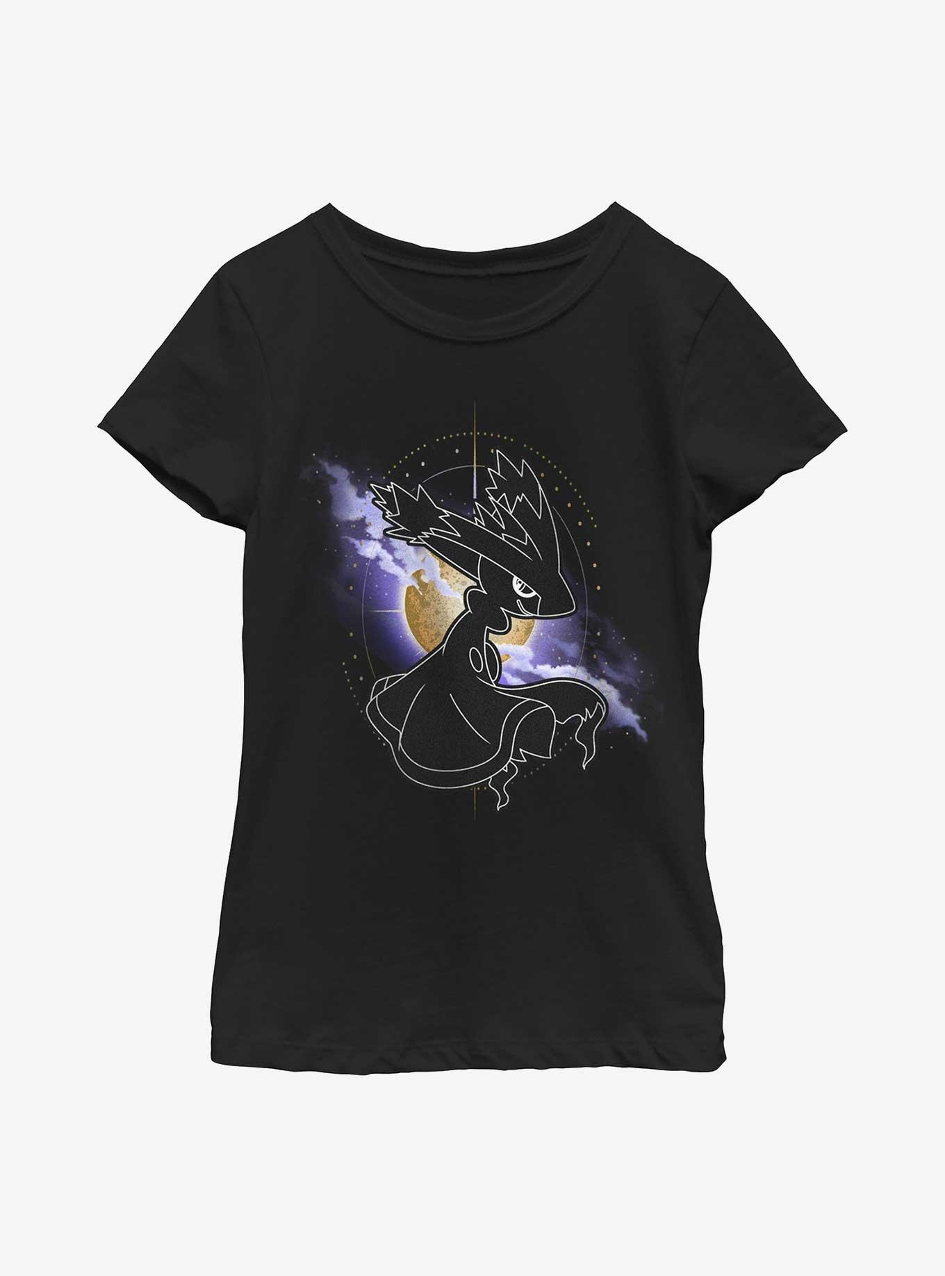 Pokemon Mismagius Will Creep Youth Girls T-Shirt, BLACK, hi-res