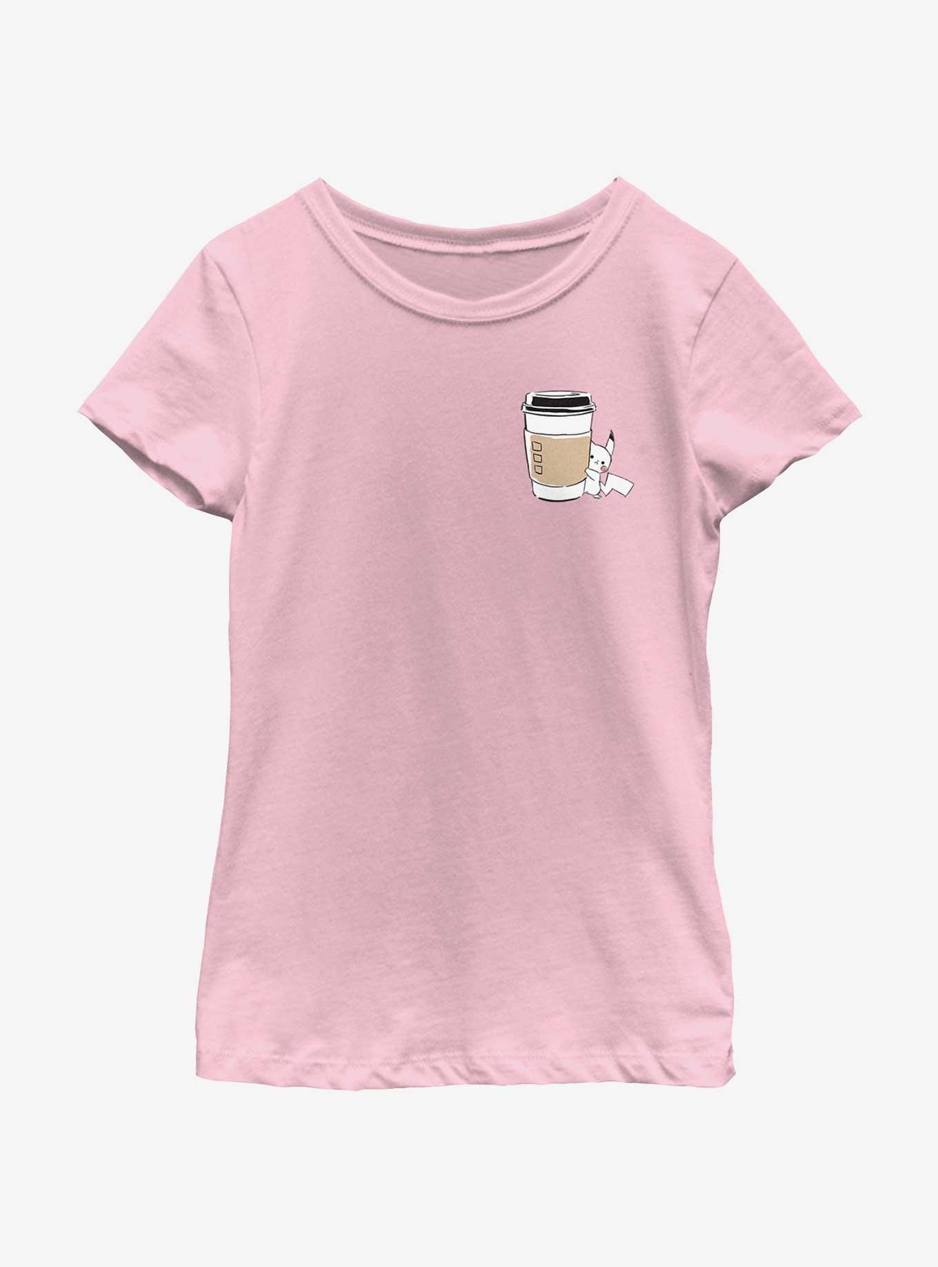 Pokemon Chibi Pikachu Coffee Youth Girls T-Shirt, , hi-res