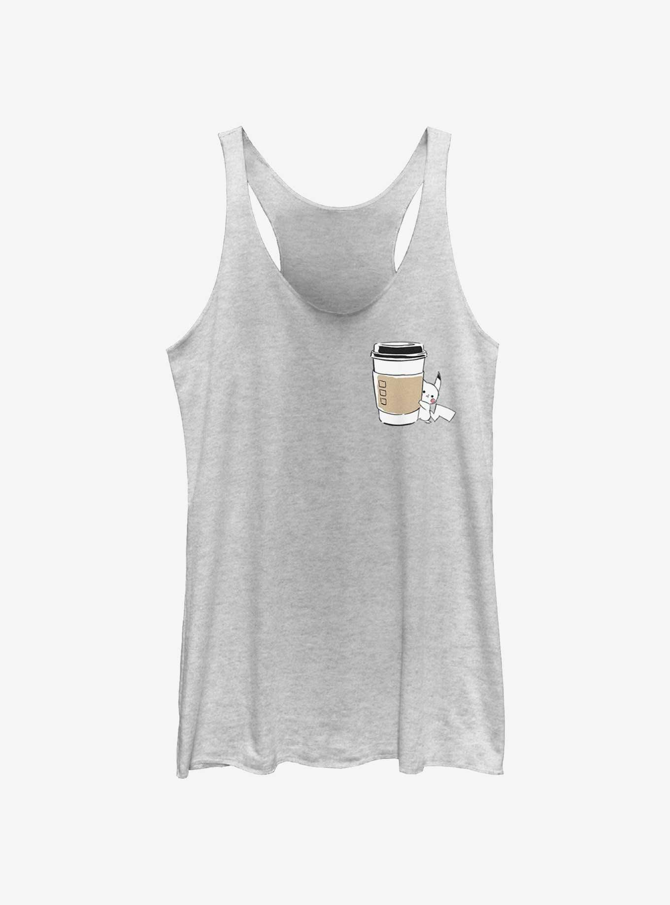 Pokemon Chibi Pikachu Coffee Womens Tank Top, , hi-res