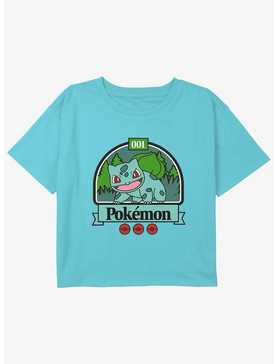 Pokemon Green Bulbasaur Youth Girls Boxy Crop T-Shirt, , hi-res
