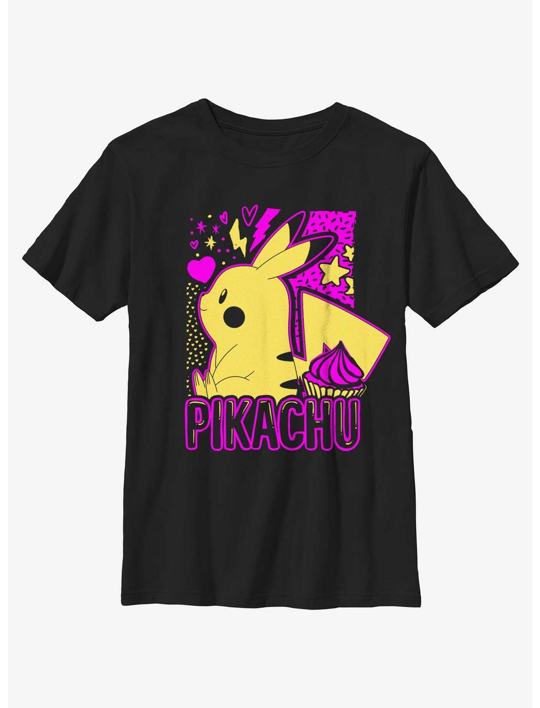 Pokemon Pikachu Sweet Neon Youth T-Shirt, BLACK, hi-res