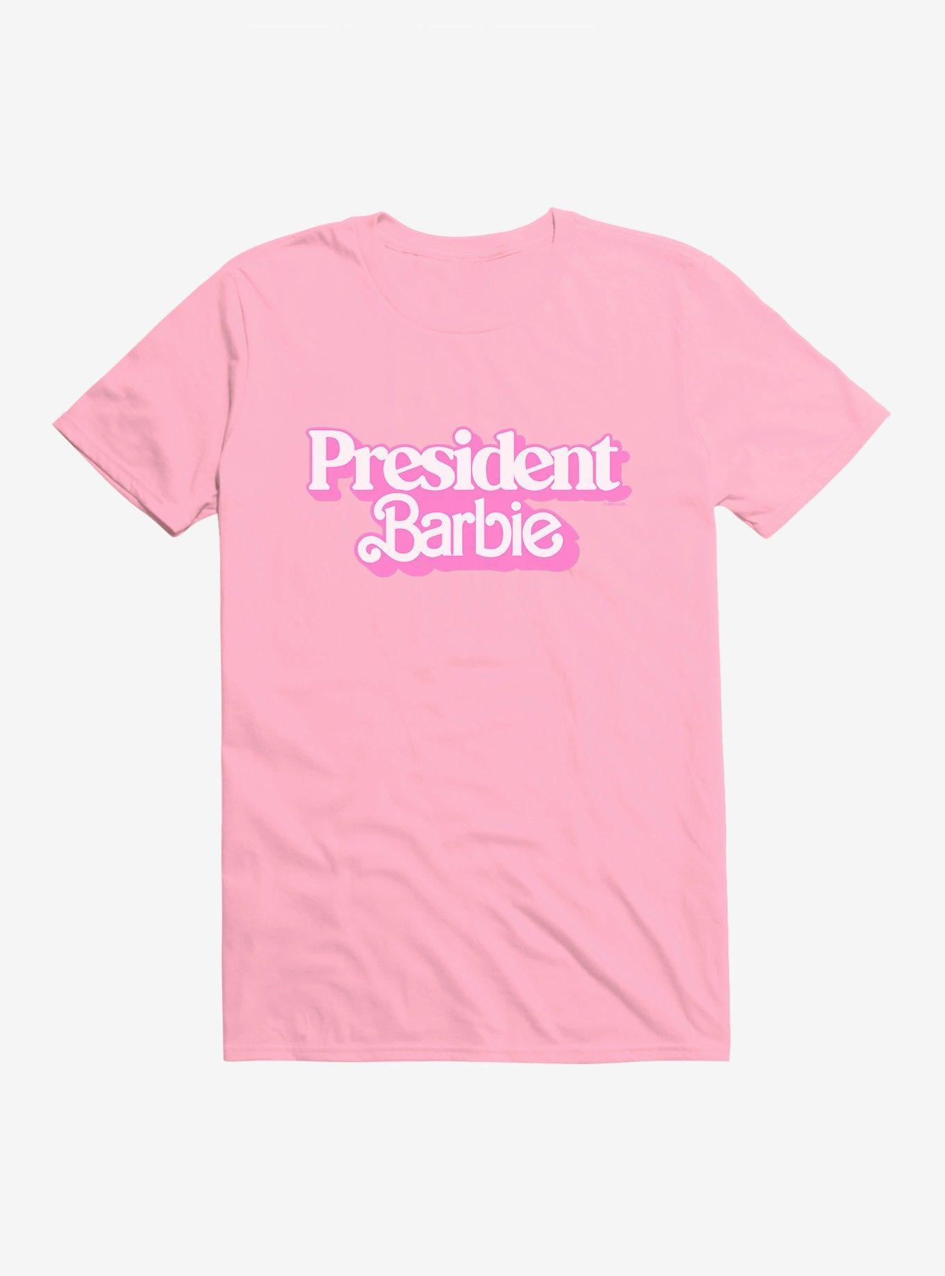 Barbie Movie President Barbie Logo T-Shirt, LIGHT PINK, hi-res