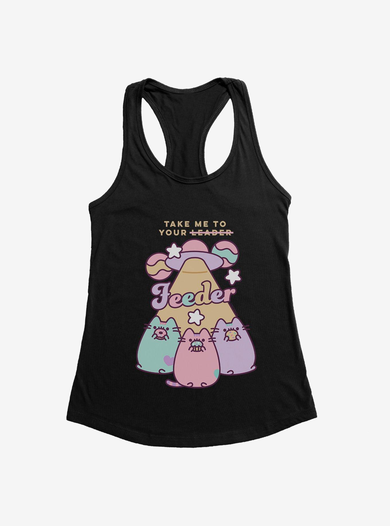 Pusheen Take Me To Your Feeder Girls Tank, BLACK, hi-res