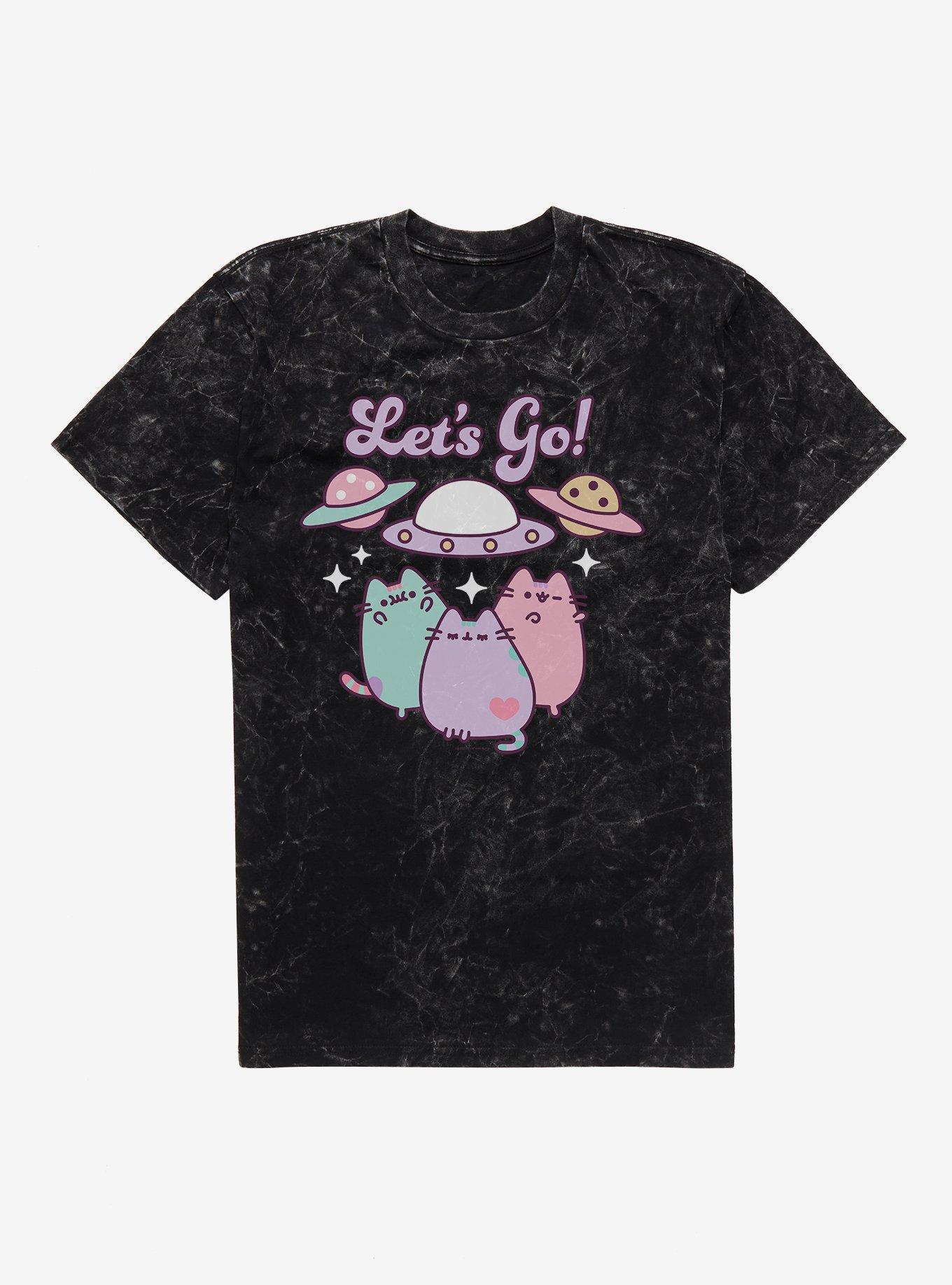 Pusheen Let's Go! Mineral Wash T-Shirt, , hi-res