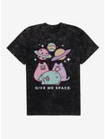Pusheen Give Me Some Space Mineral Wash T-Shirt, BLACK MINERAL WASH, hi-res
