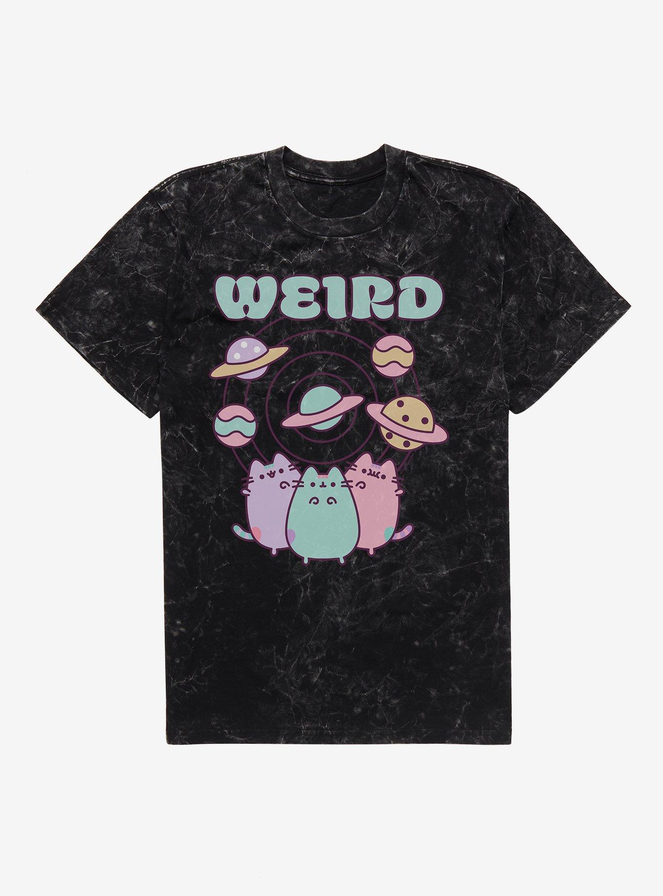 Pusheen Weird Mineral Wash T-Shirt, , hi-res