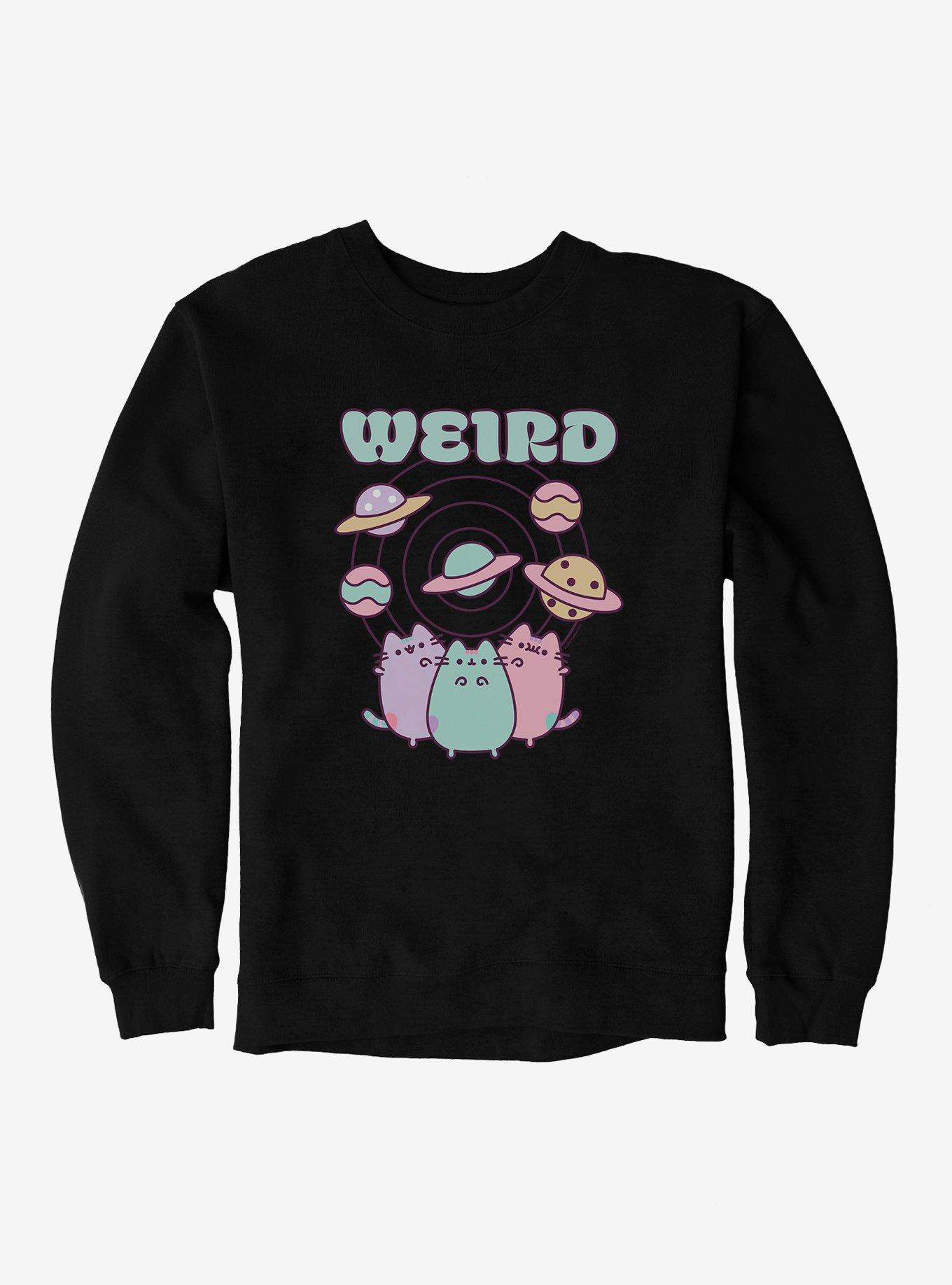 Pusheen Weird Sweatshirt, BLACK, hi-res