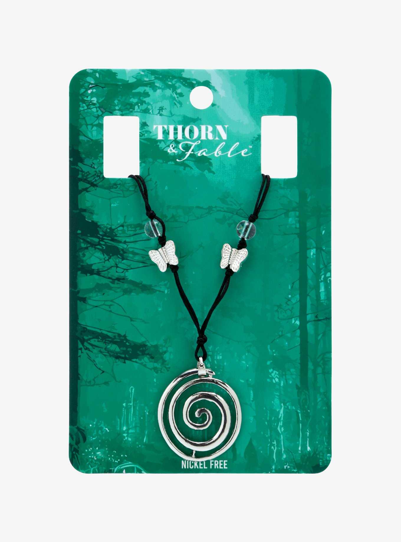 Thorn & Fable Swirl Pendant Cord Necklace, , hi-res