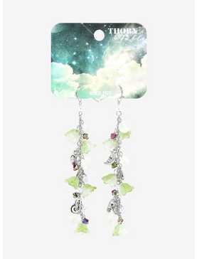 Thorn & Fable Moon Floral Drop Earrings, , hi-res