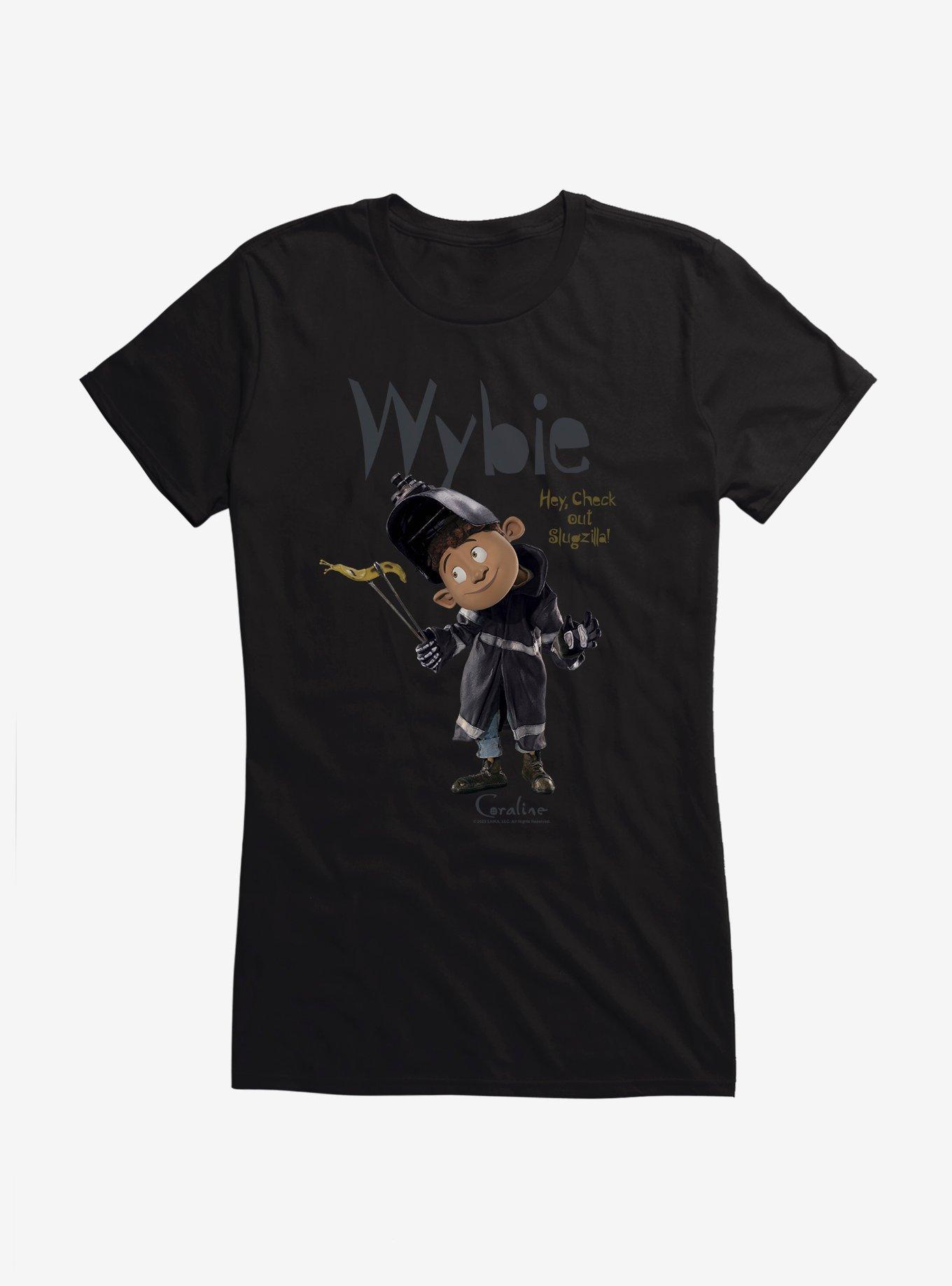 Coraline Wybie Girls T-Shirt, BLACK, hi-res