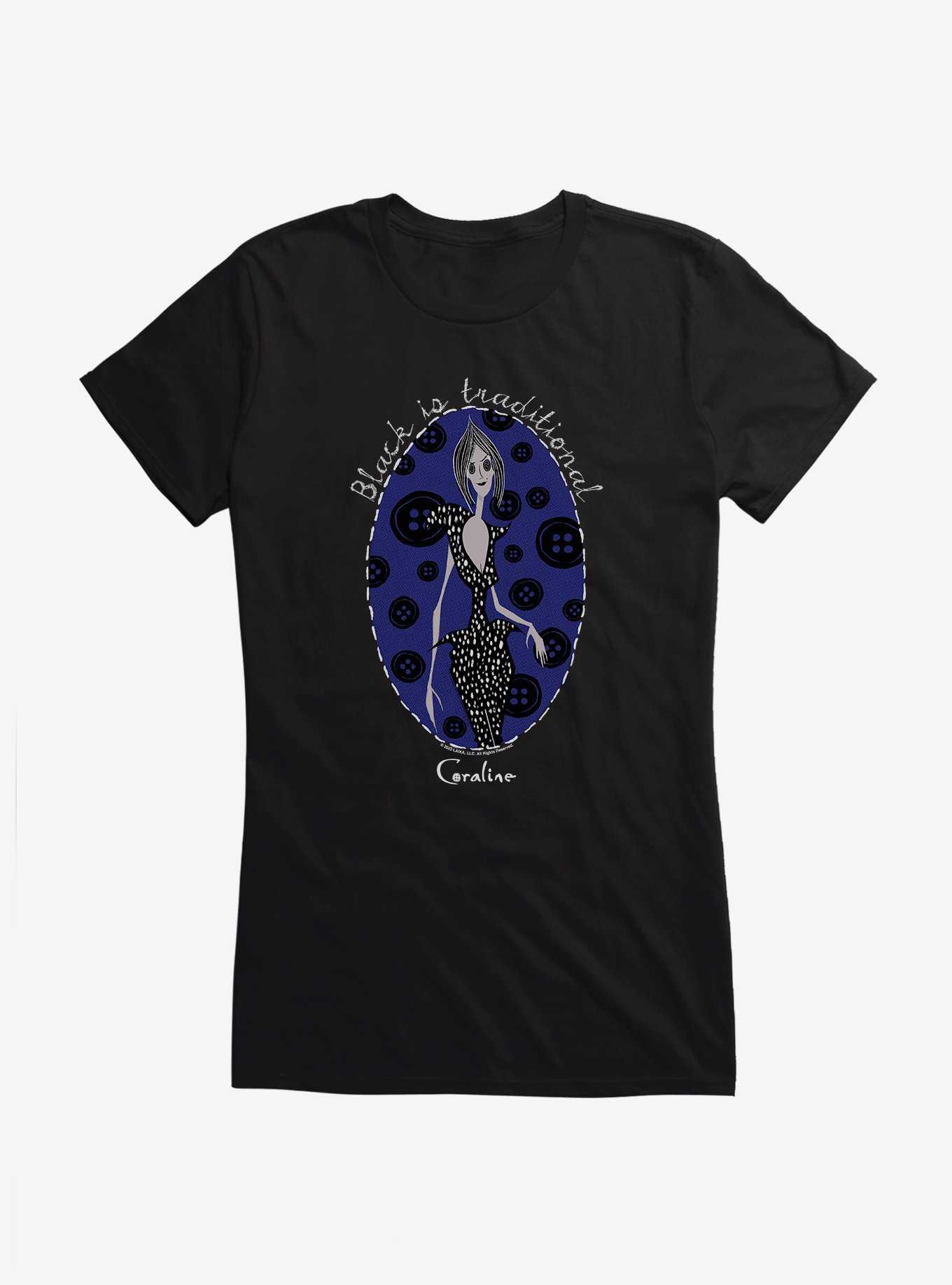 Coraline Black Is Traditional Girls T-Shirt, , hi-res