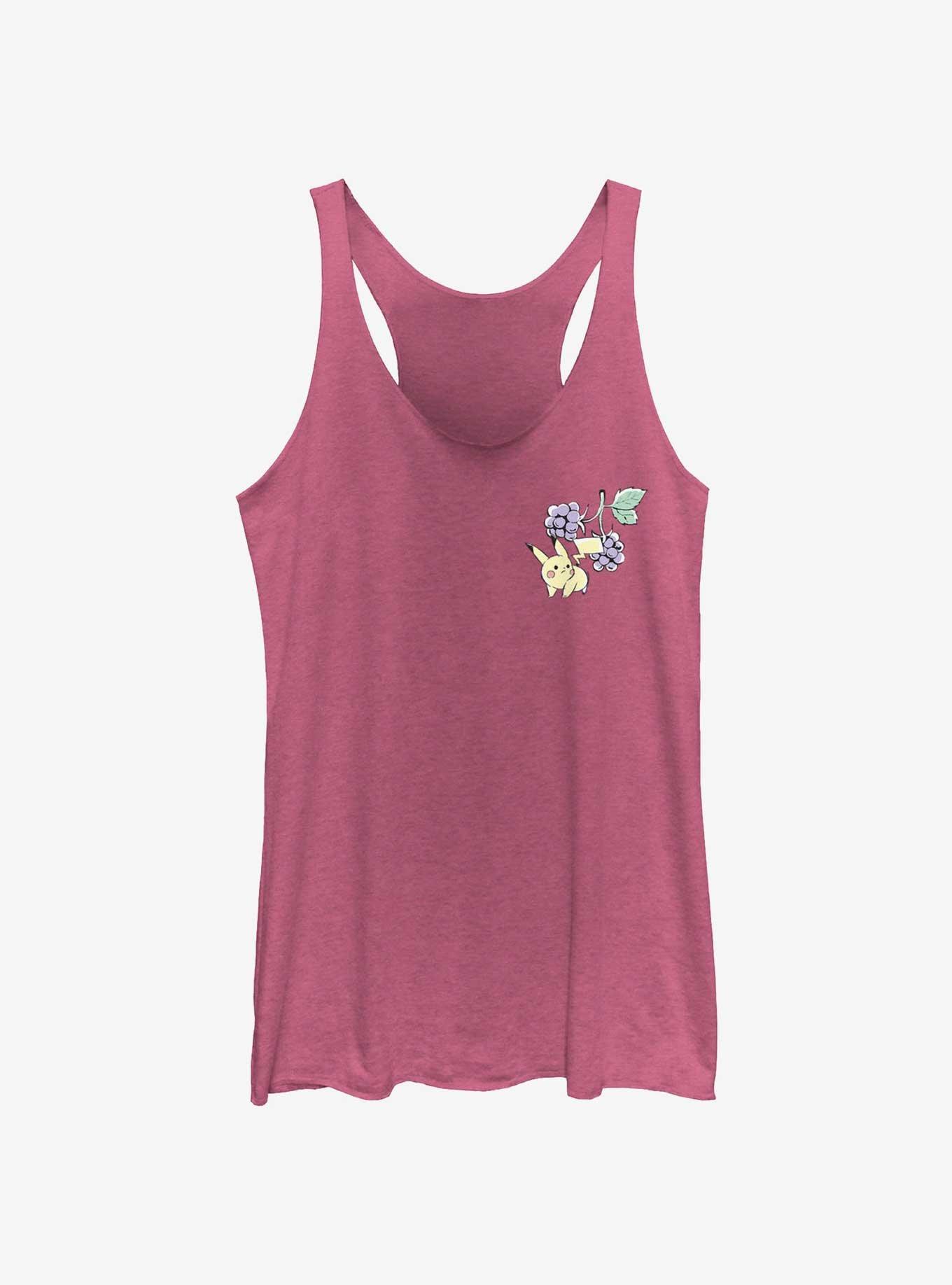 Pokemon Chibi Pikachu Grapes Girls Tank, PINK HTR, hi-res