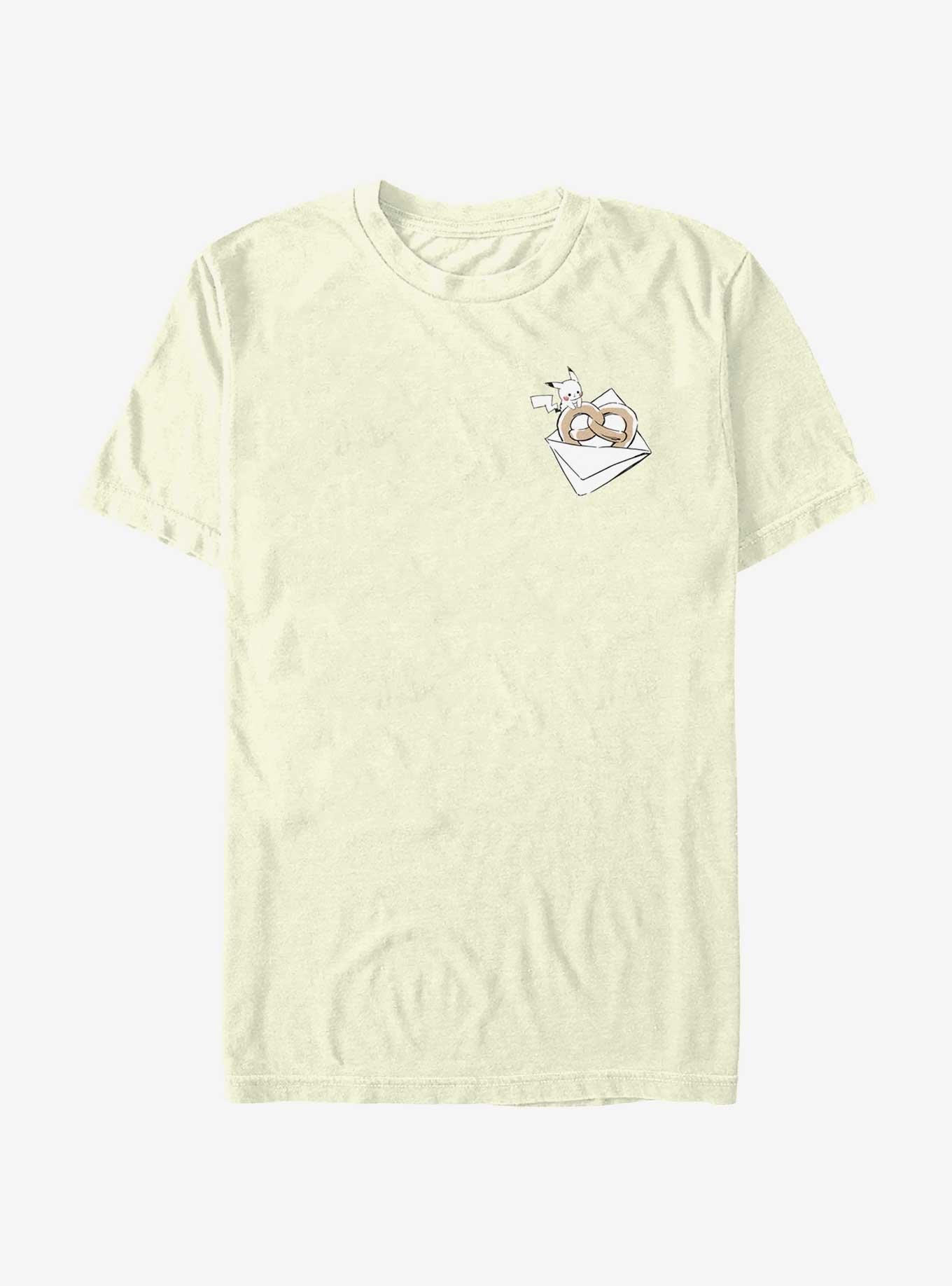 Pokemon Chibi Pikachu Pretzel T-Shirt, NATURAL, hi-res
