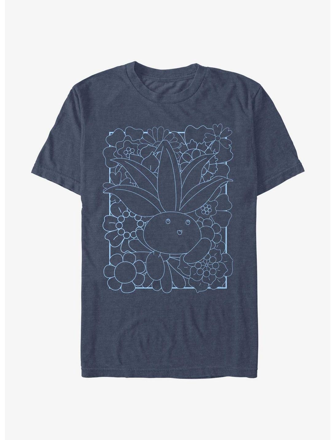 Pokemon Oddish Flower Box T-Shirt, NAVY HTR, hi-res